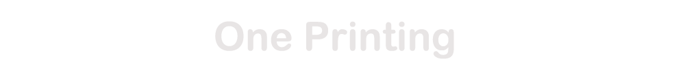 One Printing